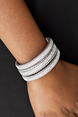Dangerously Drama Queen Silver Wrap Bracelet Paparazzi Accessories