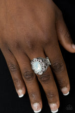 Load image into Gallery viewer, Floral Fairways White Ring Paparazzi Accessories