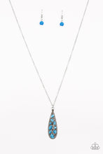 Load image into Gallery viewer, Teardrop Treasure Blue Necklace Paparazzi Accessories