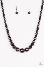 Load image into Gallery viewer, Party Pearls Black Necklace Paparazzi Accessories