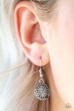 Load image into Gallery viewer, Summer Sunflowers Silver Earrings Paparazzi Accessories