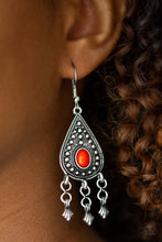 Load image into Gallery viewer, Sahara Song Red Earrings Paparazzi Accessories
