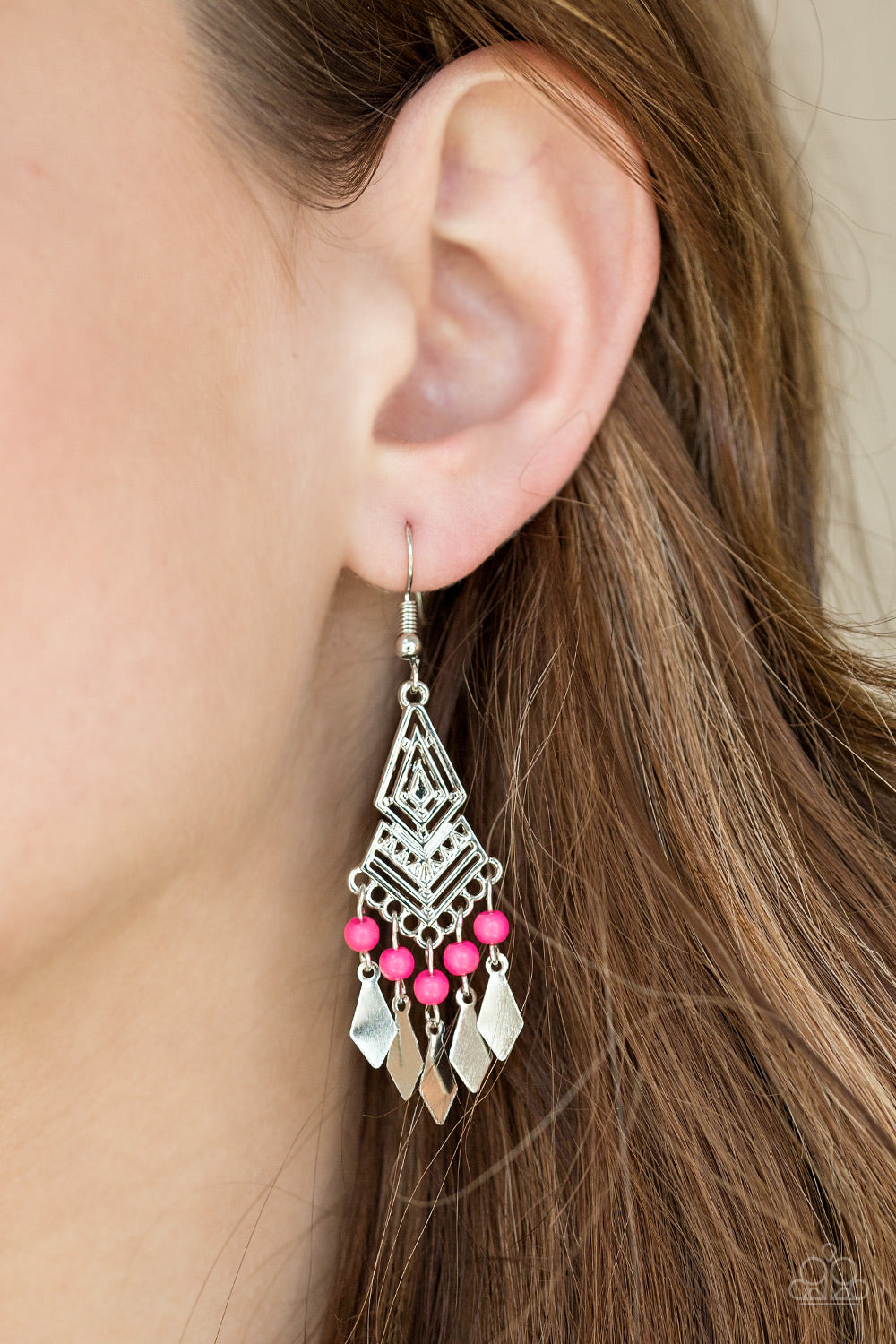 Island Import Pink Earrings Paparazzi Accessories