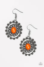 Load image into Gallery viewer, Summer Blooms Orange Earrings Paparazzi Accessories