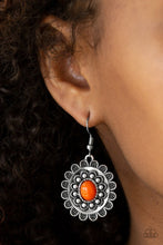 Load image into Gallery viewer, Summer Blooms Orange Earrings Paparazzi Accessories