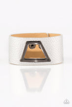Load image into Gallery viewer, Power Play Silver Leather Bracelet Paparazzi Accessories