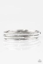 Load image into Gallery viewer, Pay a Hefty Shine Silver Bangle Bracelet Paparazzi Accessories