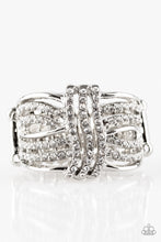 Load image into Gallery viewer, Showbiz Beauty White Rhinestone Ring Paparazzi Accessories