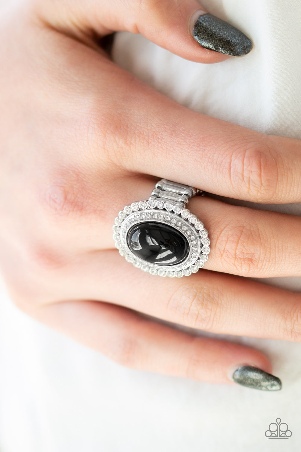 Opulently Olympian Black Ring Paparazzi Accessories