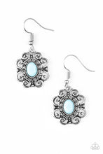 Load image into Gallery viewer, First and Foremost Flowers Blue Earring Paparazzi Accessories