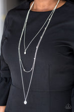 Load image into Gallery viewer, City Blockbuster White Rhinestone Necklace Paparazzi Accessories