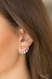 jacket,Pearls,post,Big Dreams Silver Pearl Jacket Earring