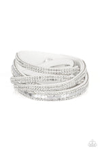 Load image into Gallery viewer, Rock Star Attitude White Wrap Bracelet Paparazzi Accessories