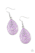 Load image into Gallery viewer, Flirty Flowergirl Purple Earring Paparazzi Accessories