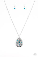 Load image into Gallery viewer, I Am Queen Blue Rhinestone Necklace Paparazzi Accessories