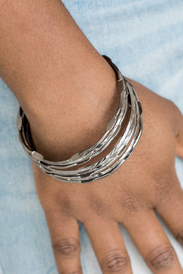 Urban Sprawl Black Gunmetal Bangle Bracelet Paparazzi Accessories