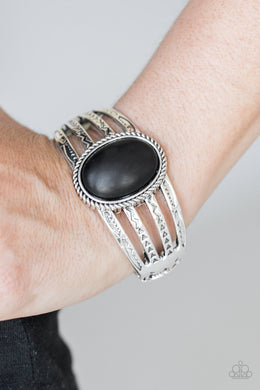 Desert Glyphs Black Hinge Bracelet Paparazzi Accessories