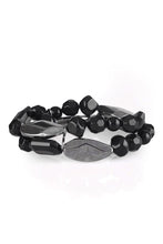 Load image into Gallery viewer, Rockin Rock Candy Black Bracelet Paparazzi Accessories