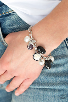 Love Doves Black Charm Bracelet Paparazzi Accessories