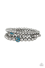 Load image into Gallery viewer, Noticeably Noir - Blue Bracelet Paparazzi Accessories
