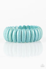 Load image into Gallery viewer, Peacefully Primal Blue Stone Stretchy Bracelet Paparazzi Accessories