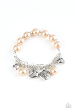 Load image into Gallery viewer, More Amour - Brown Pearl Heart Stretchy Bracelet Paparazzi Accessories