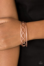 Load image into Gallery viewer, Metal Manic Copper Bangle Bracelet Paparazzi Accessories