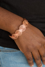 Load image into Gallery viewer, Braided Brilliance - Copper Cuff Bracelet Paparazzi Accessories