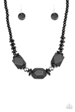 Load image into Gallery viewer, Costa Maya Majesty Black Wooden Necklace Paparazzi Accessories