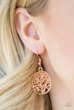 Load image into Gallery viewer, Tree Ring Circus Copper Earring Paparazzi Accessories