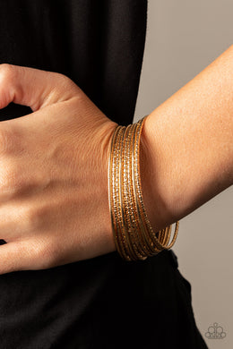 Bangle Babe - Gold Bangle Bracelets Paparazzi Accessories