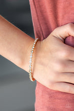 Load image into Gallery viewer, Seven Figure Fabulous Gold Bangle Bracelet Paparazzi Accessories