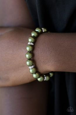 Exquisitely Elite Green Pearl Bracelet Paparazzi Accessories