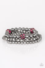 Load image into Gallery viewer, Noticeably Noir - Pink Bracelet Paparazzi Accessories