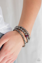 Load image into Gallery viewer, Noticeably Noir - Pink Bracelet Paparazzi Accessories