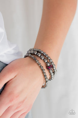 Noticeably Noir - Pink Bracelet Paparazzi Accessories