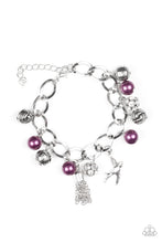Load image into Gallery viewer, Lady Love Dove Purple Charm Bracelet Paparazzi Accessories