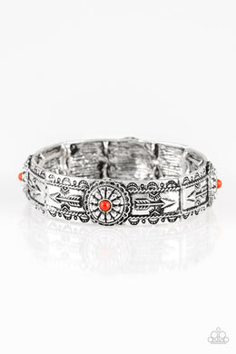 Southern Borders - Red Stretchy Bracelet Paparazzi Accessories