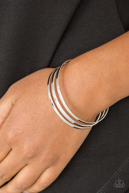 Street Sleek Silver Cuff Bracelet Paparazzi Accessories
