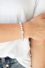 Load image into Gallery viewer, Follow My Lead Silver Pearl Bracelet Paparazzi Accessories