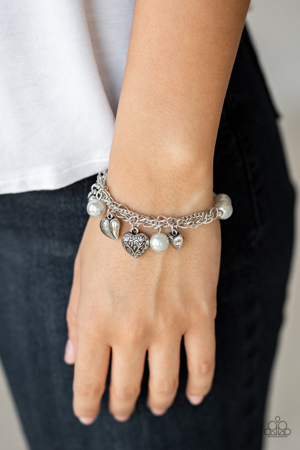 More Amour Silver Bracelet Paparazzi Accessories