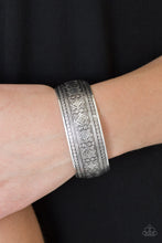 Load image into Gallery viewer, Gorgeously Gypsy Silver Cuff Bracelet Paparazzi Accessories
