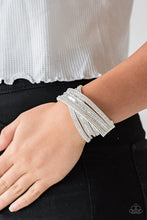 Load image into Gallery viewer, Rock Star Attitude White Wrap Bracelet Paparazzi Accessories