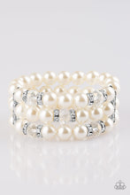 Load image into Gallery viewer, Undeniably Dapper White Pearl Bracelet Paparazzi Accessories