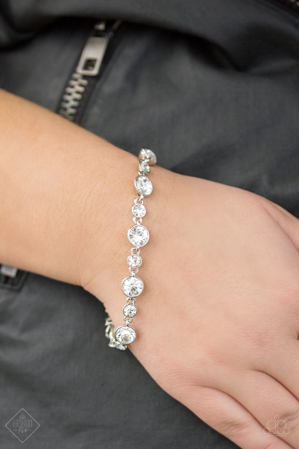 Starstruck Sparkle White Rhinestone Bracelet Paparazzi Accessories