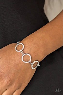 Dress The Part - White Bracelet Paparazzi Accessories
