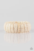 Load image into Gallery viewer, Peacefully Primal White Stone Stretchy Bracelet Paparazzi Accessories