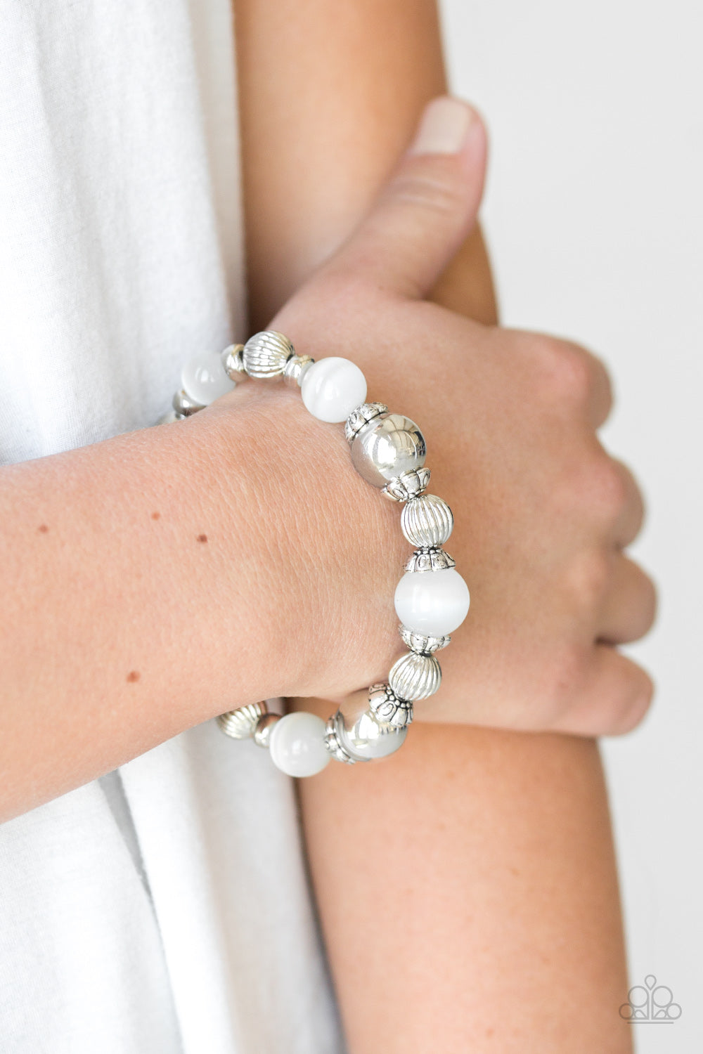 Once Upon A Maritime White Bracelet Paparazzi Accessories