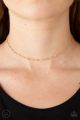 Take A Risk - Gold Necklace Paparazzi Accessories
