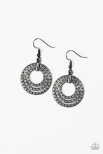 Load image into Gallery viewer, Open Plains Black Gunmetal Earring Paparazzi Accessories